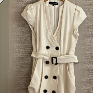 Designer Vest Dress in off-white